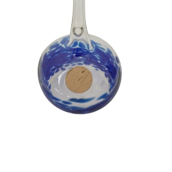 Venetian Glass Dip Fountain Pen with Colored Glass Inkwell Like New Blue - Picture 6 of 10